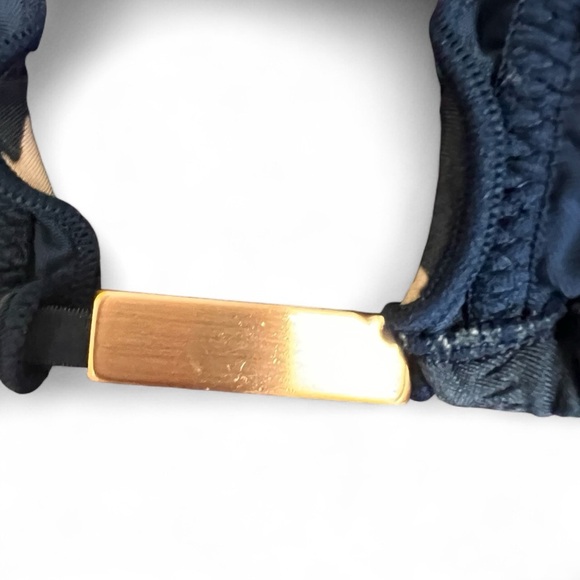 Vix Paula Hermanny Bikini 24k Gold Plated Details Brazilian Bikini Top - Large - Picture 9 of 11